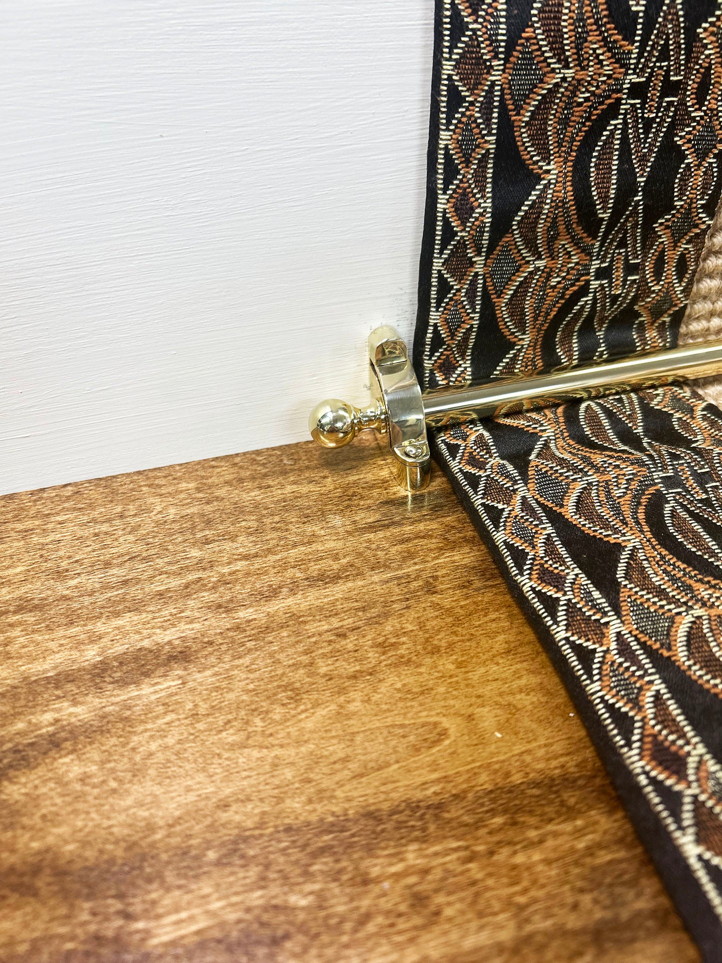 0453 Ball Finial Stair Rod with Smooth Brass Tube Made In USA