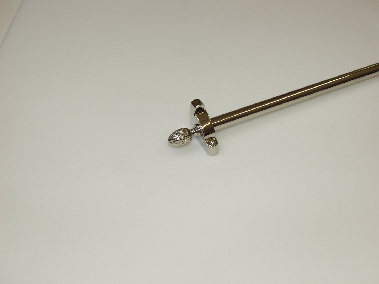 Pineapple Finial Stair Rod with Smooth Brass Tube Made In USA
