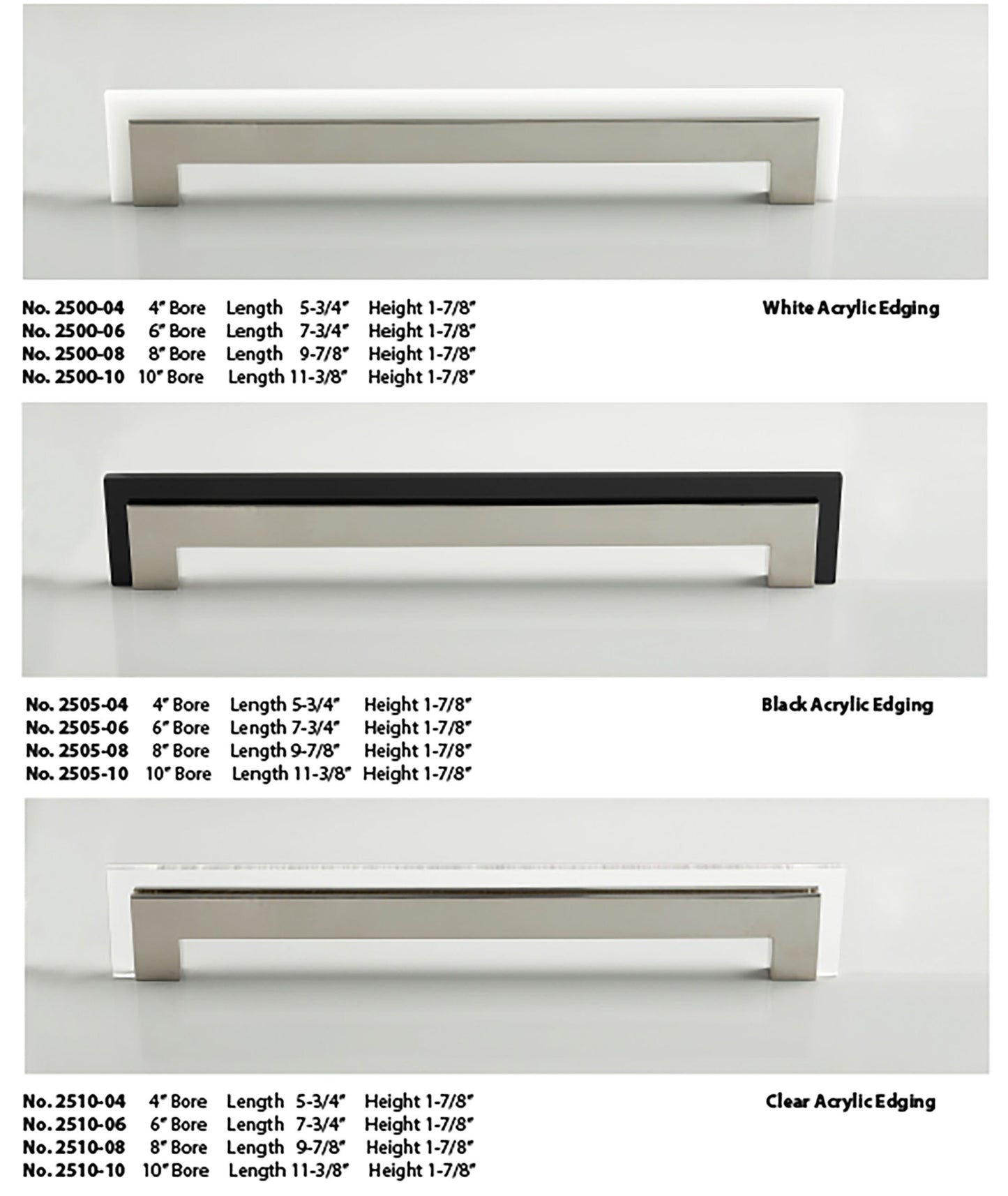 Acrylic and Brass Drawer Pulls