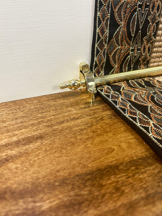 0452 Urn Finial Stair Rod with Reeded Brass Tube Made In USA