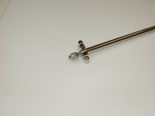 Pineapple Finial Stair Rod with Smooth Brass Tube Made In USA