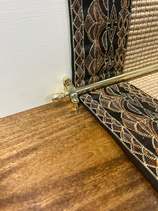 0458 Acorn Finial Stair Rod with Smooth Brass Tube Made In USA