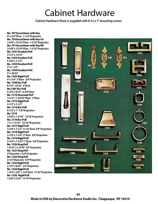 Furniture Hardware - Asia Style - Solid Brass