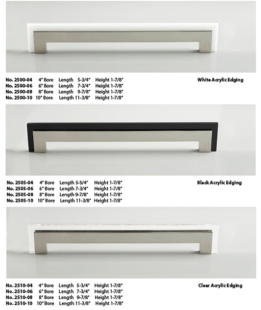 Acrylic and Brass Drawer Pulls