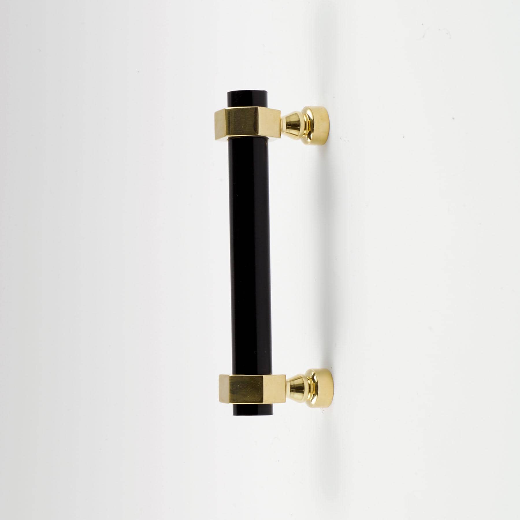 Hexagonal pull with black acrylic rod